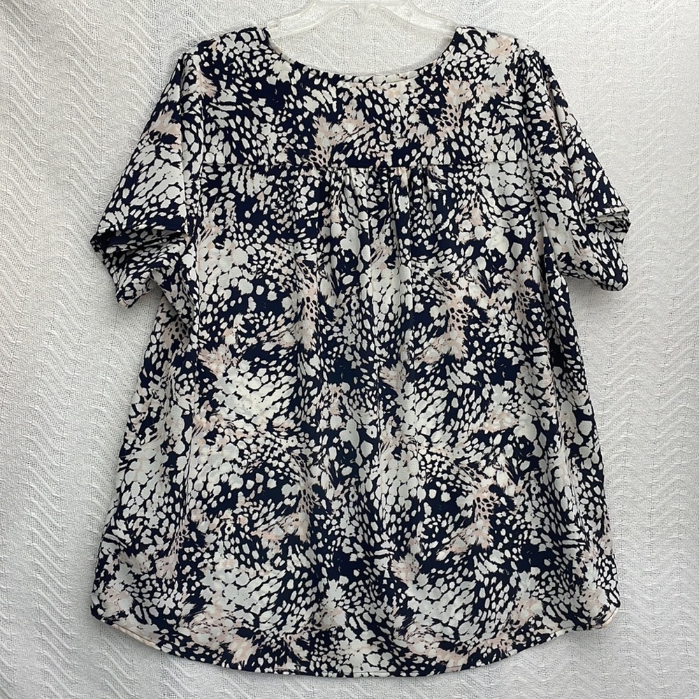 LuLaRoe Shannah top extra-large crêpe blouse, short sleeve new tags - Picture 4 of 7